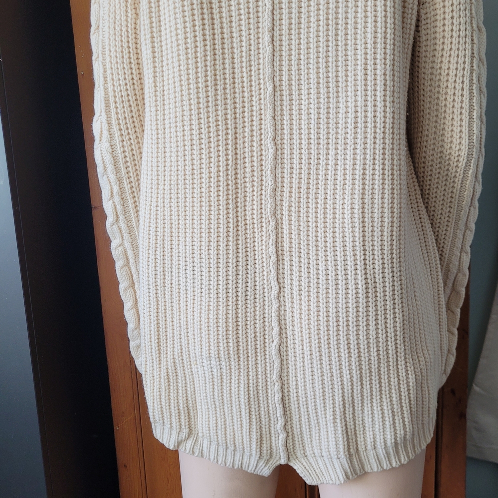 Brochu Walker Wool Cashmere Mixed Knit Cream Sweater Medium - Picture 6 of 11